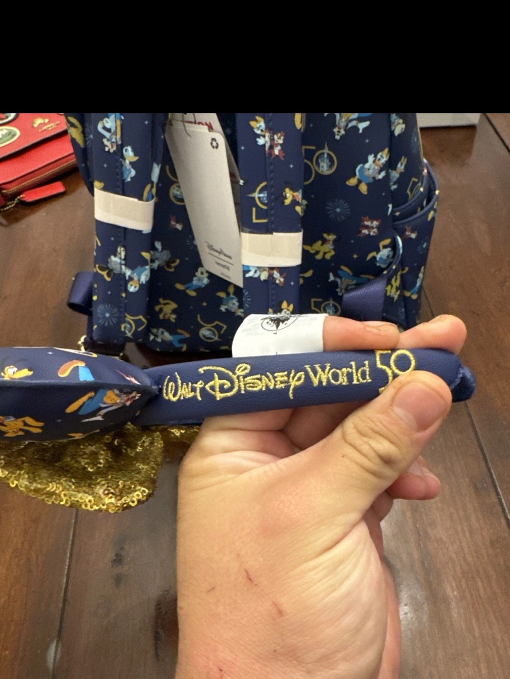 Loungefly x Disney Walt Disney World 50th Anniversary Backpack and Minnie Ears - Picture 5 of 7